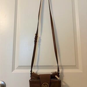 Michael Kors Tan Leather Crossbody Bag